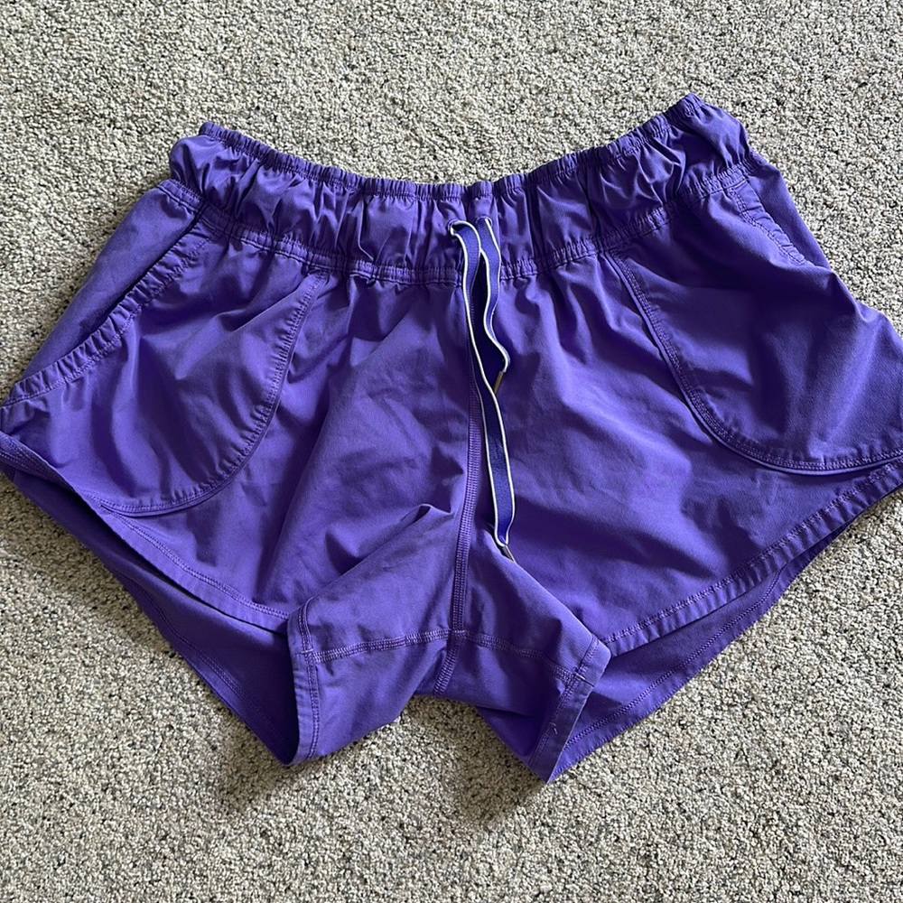 purple lululemon shorts